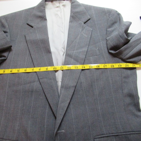 Vintage Imperial by Haggar Mens gray striped suit - Picture 8 of 15